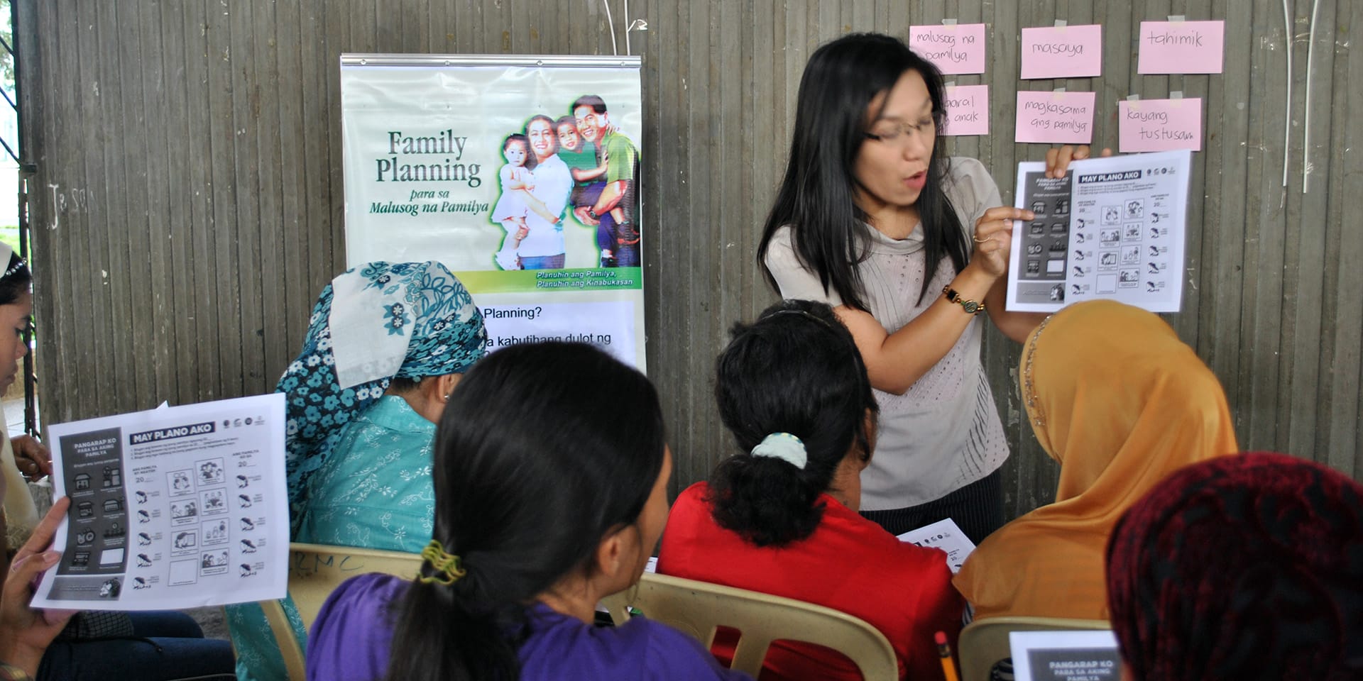An instructor discusses family planning