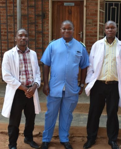 Dr. Wilson Ching’ani (third from left) and his team at Zomba District Health Office, Malawi. Credit: HRH2030