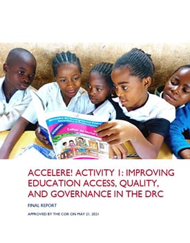 Final Report: ACCELERE! Activity1: Improving Education Access, Quality ...